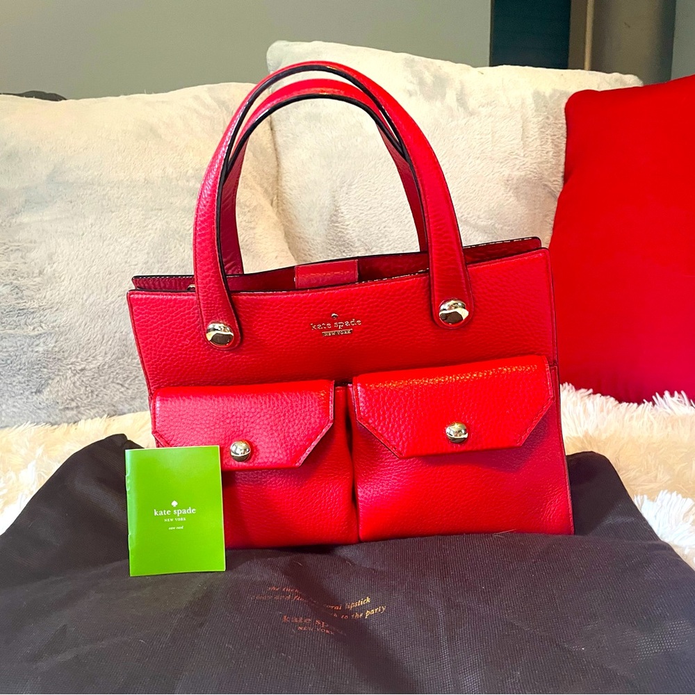 Kate Spade Red Satchel Bag - Picture 5 of 8